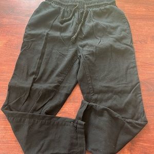 black linen pants